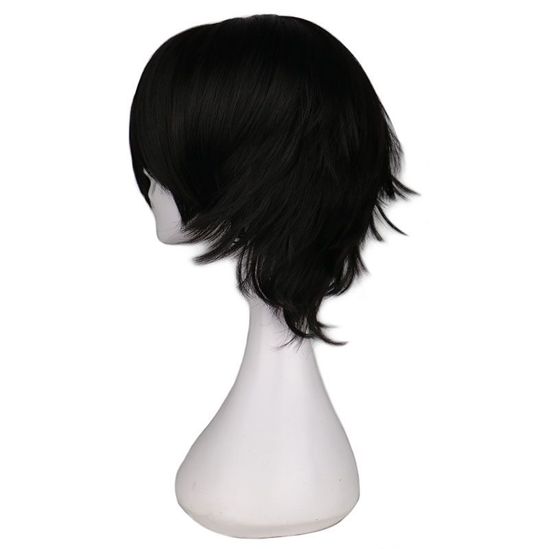 Free Haruka Nanase Short Black Anime Wigs 159B