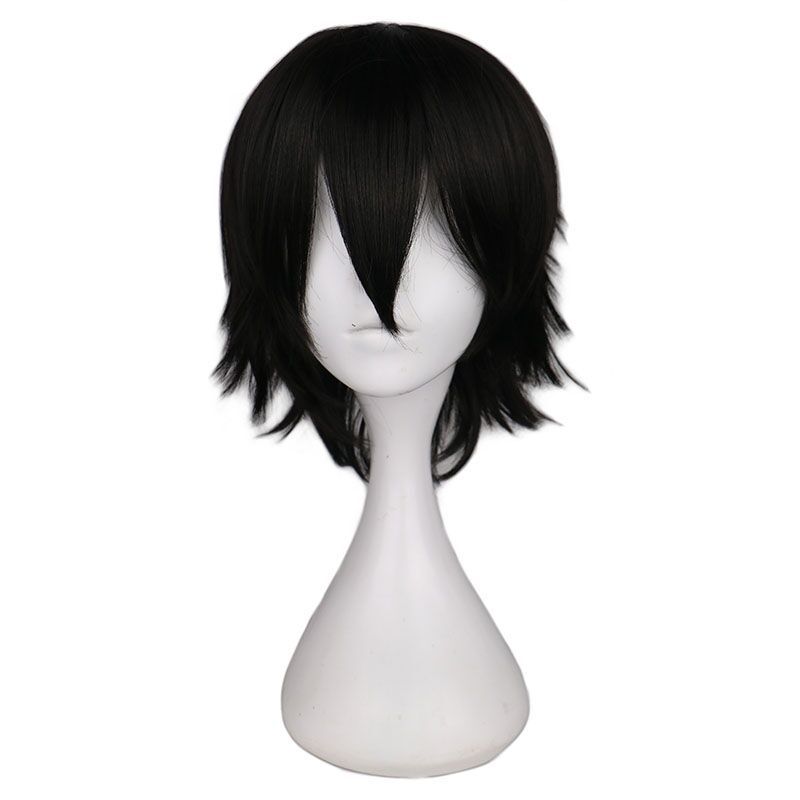 Free Haruka Nanase Short Black Anime Wigs 159B
